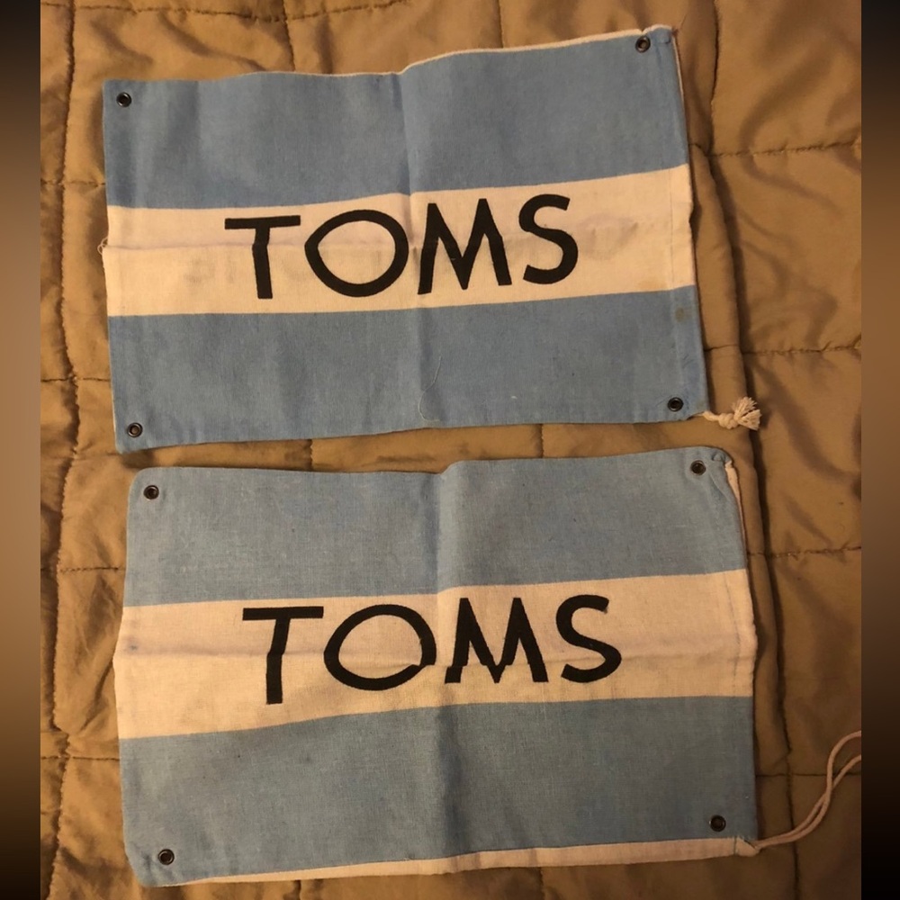 Vintage TOMS Light Blue and White Decorative Flags